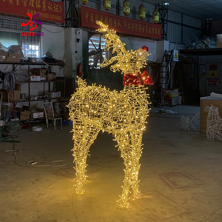 warm white reindeer lights